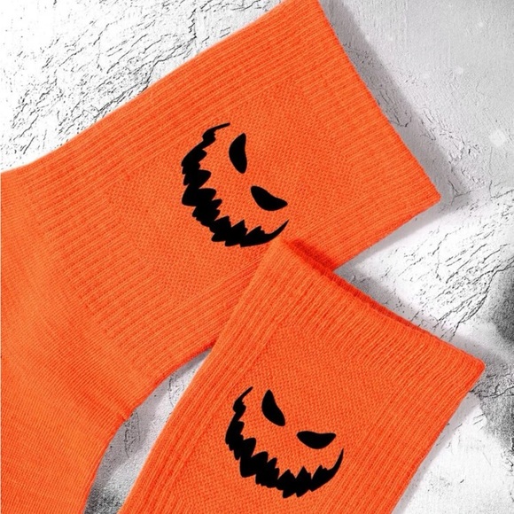 Orange Halloween Socks - Picture 2 of 5